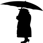 Woman with Umbrella 2 Clip Art