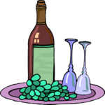 Wine & Glasses 6 Clip Art