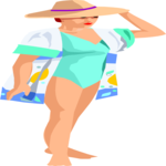 Woman in Bathing Suit 2 Clip Art