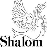 Shalom & Dove Heading Clip Art