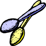 Spoons 2 Clip Art