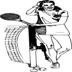 Tennis - Player 36 Clip Art