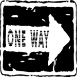 One Way 1 Clip Art