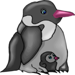Penguin & Chick Clip Art