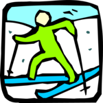 Skiing - Cross Country 2 Clip Art
