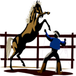 Cowboy Roping Horse 2 Clip Art