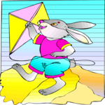 Rabbit Flying Kite