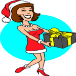 Woman in Holiday Wear 1