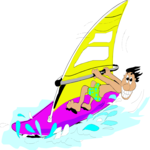 Windsurfing 09 Clip Art