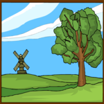 Tree & Windmill