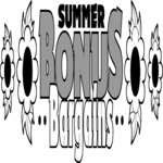 Summer Bonus Bargains Clip Art