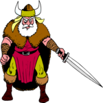 Viking with Sword 1 Clip Art