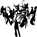 Orchestra - Silhouette Clip Art