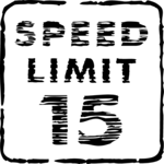 Speed Limit - 15 Clip Art
