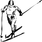 Skier - Cross Country Clip Art