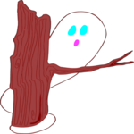 Ghost in Tree 3 Clip Art