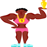 Body Builder with Trophy