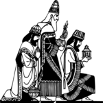 Wise Men with Gifts Clip Art