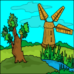 Windmill 23 Clip Art
