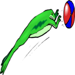Frog with Ball Clip Art