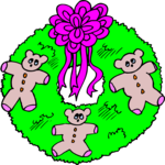 Wreath & Teddy Bears
