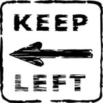 Keep Left 2 Clip Art
