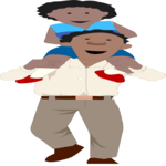 Child on Dad's Shoulders