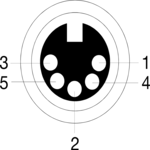 5 Pin DIN-2 Clip Art