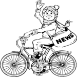 Paperboy On Bike