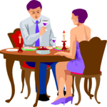 Couple Dining 18 Clip Art