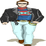 Man in Leather Jacket Clip Art