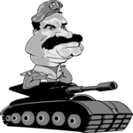 Hussein In Tank Clip Art