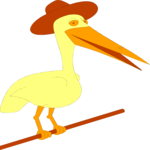 Pelican Wearing Hat