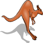 Kangaroo Jumping Clip Art