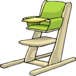 Highchair - Modern 1 Clip Art