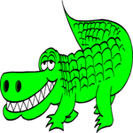 Alligator - Grinning Clip Art