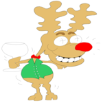 Reindeer - Sloshed Clip Art