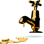 Golden Faucet Clip Art