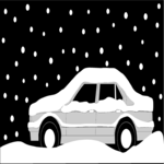 Snow on Car Clip Art