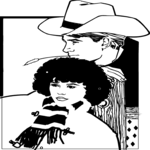 Western Couple Clip Art