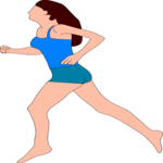 Woman Running 1 Clip Art