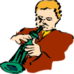 Trumpet Player 08 Clip Art