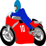 Motorcycle Racing 01 Clip Art