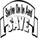 Swim on in & Save Clip Art