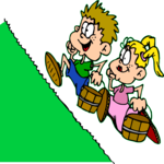 Jack & Jill Go Up Hill Clip Art