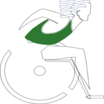 Racer in Wheelchair 1 Clip Art