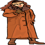 Woman in Coat 3 Clip Art