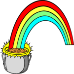 Pot of Gold & Rainbow 1 Clip Art