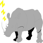 Rhino Sleeping 1 Clip Art