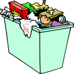 Trash Can - Full Clip Art